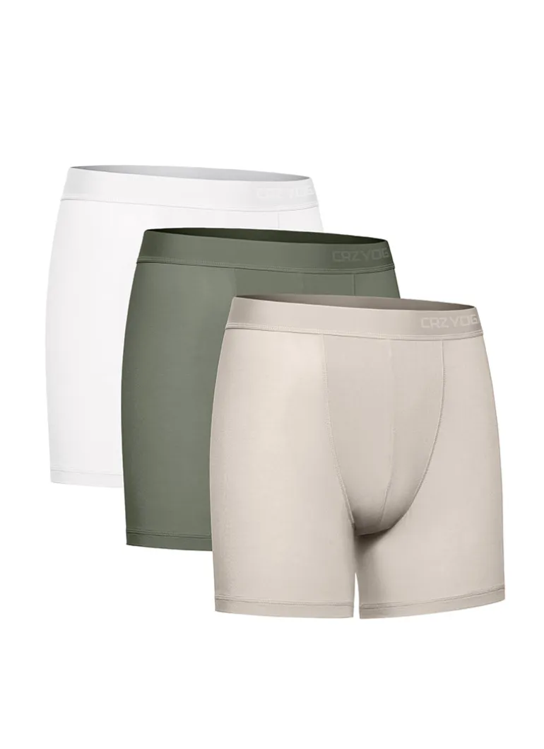 Ultra-Soft Modal Double Lined 5" Boxer Underwear (3-Pack)