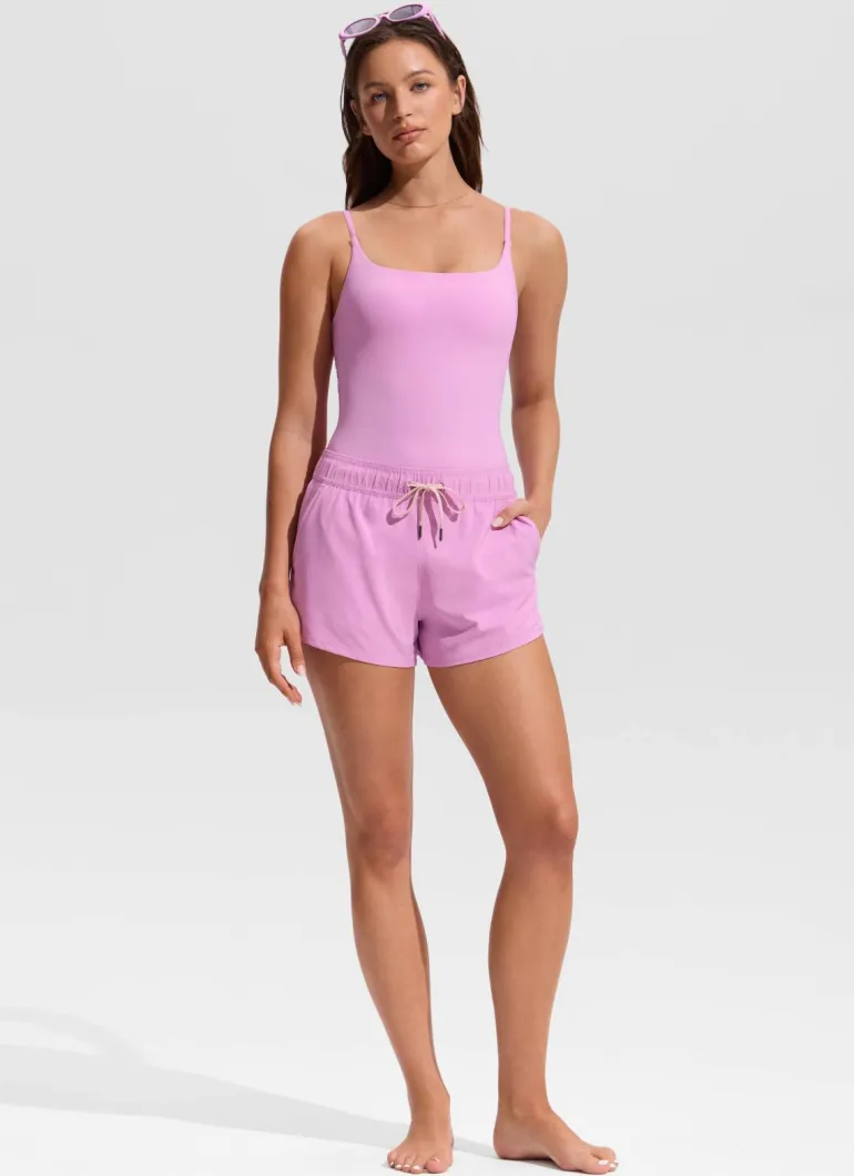 U Neck Twist Back Tankini Top