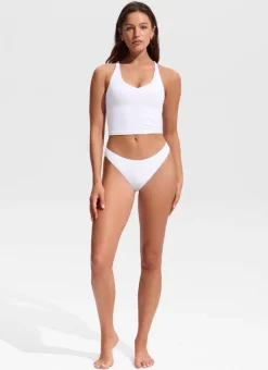 V Neck Criss Cross Back Crop Tankini