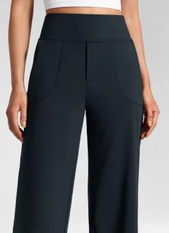 Wide Leg Faux Fly Pocket Pant 30