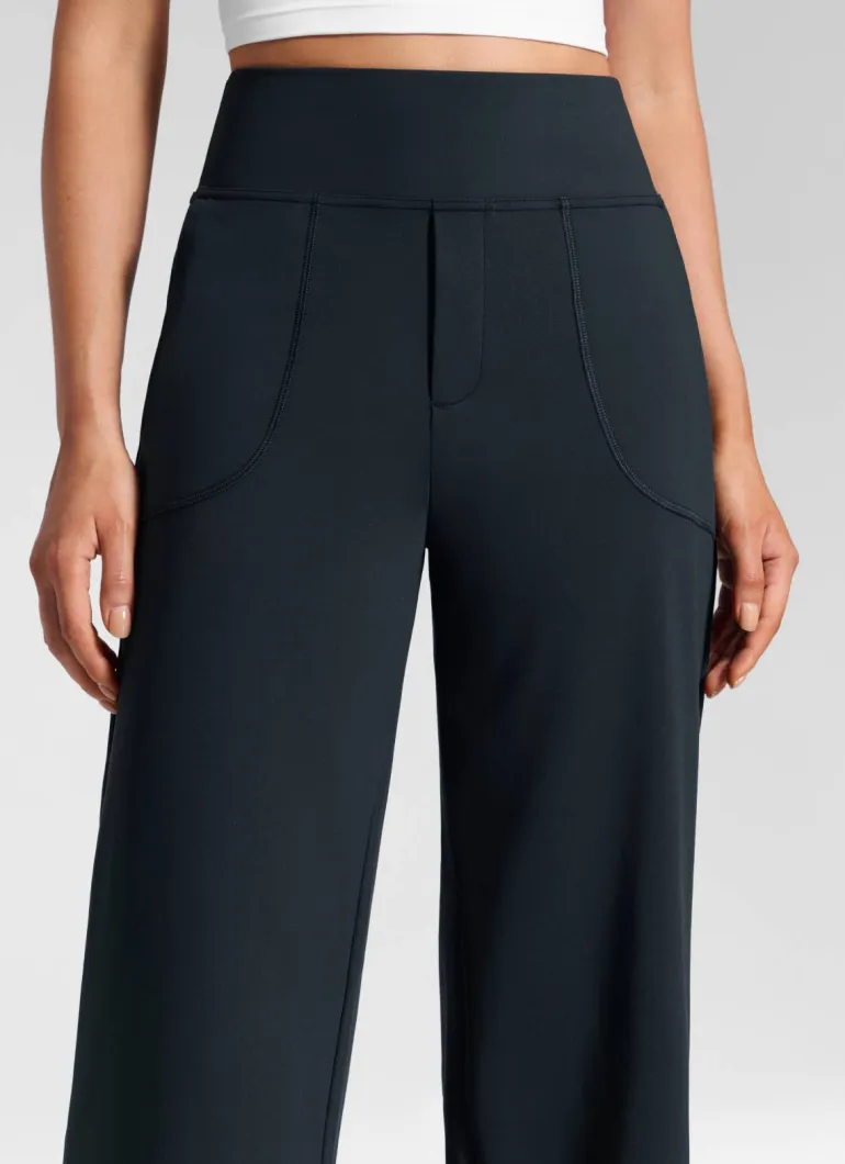 Wide Leg Faux Fly Pocket Pant 30"