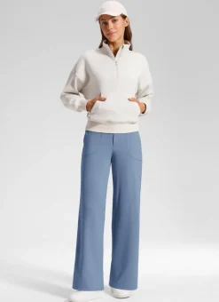 Wide Leg Faux Fly Pocket Pant 30