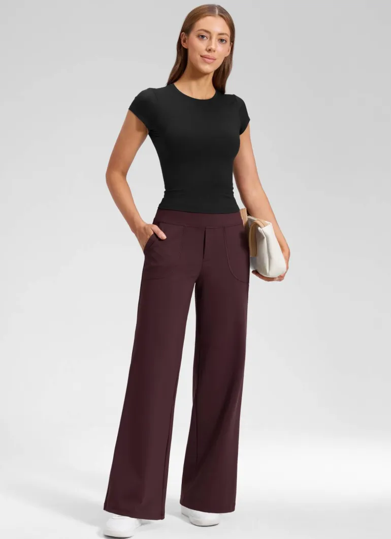 Wide Leg Faux Fly Pocket Pant 30"