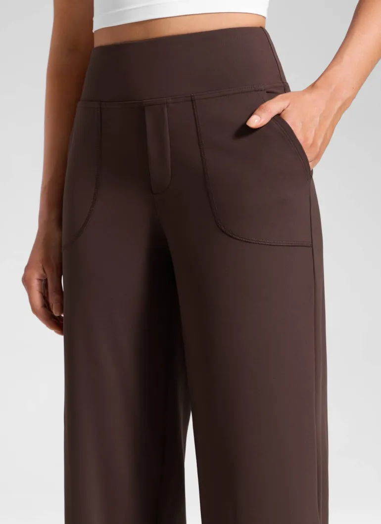 Wide Leg Faux Fly Pocket Pant 30"