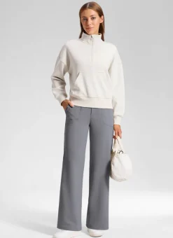 Wide Leg Faux Fly Pocket Pant 30