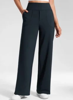 Wide Leg Faux Fly Pocket Pant 30
