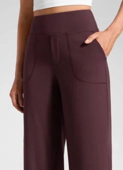 Wide Leg Faux Fly Pocket Pant 30