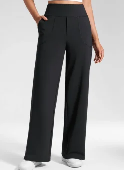 Wide Leg Faux Fly Pocket Pant 30