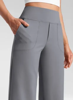 Wide Leg Faux Fly Pocket Pant 30