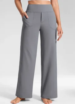Wide Leg Faux Fly Pocket Pant 30