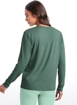 Workout Hip Length Crewneck Long Sleeve