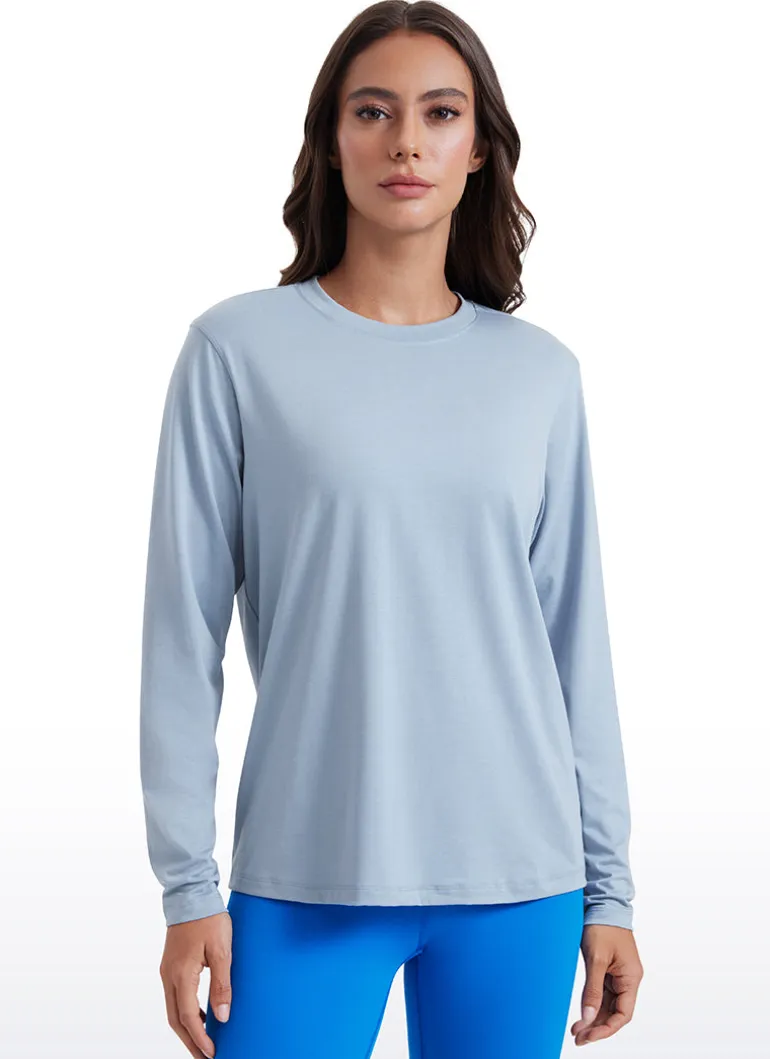 Workout Hip Length Crewneck Long Sleeve