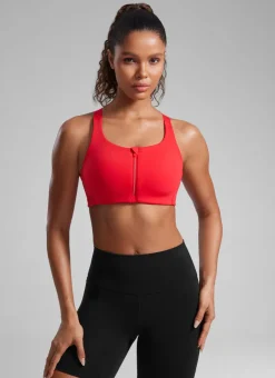 Zip Front High Impact Sports Bra